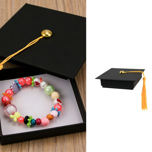 Unique Graduation Themed Keepsakes Storage-hard box yellow tass 2
