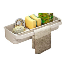 Kitchen Sink Organizer Rack,Expandable Self-Draining Shelf for Sponge,Faucet Storage, Soap Drainer with Design B