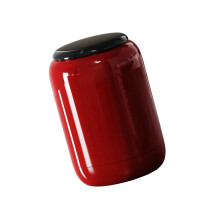 Praktischer Mülleimer mit Pressdeckel, kleiner-Rot