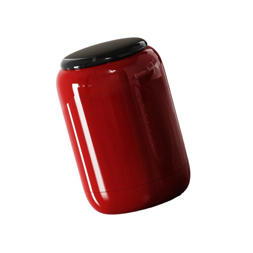 Praktischer Mülleimer mit Pressdeckel, kleiner-Rot