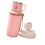 Unique Wide Mouths Thermal Bottle With Tea Infuser-Pink 1