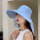 Wide Brimmed Sun Hat For Beach Camping Quick Dry-rose red 6