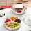 Modern Round Snacks Box With Clear Lid Rotating Divided-2 6