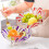 Thick Glass Serving Bowl With Stable Three Foot Base For-Red 3