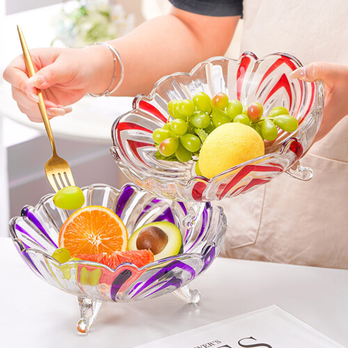 Klarglas-Display-Schalen-Organizer-Halter für Snacks,-Bernstein 2