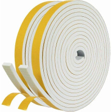 Klebedichtung für Türfenster, Gummischaumisolierdichtung 2 Rollen 12 mm x 6 mm x 4 m insgesamt 8 m, Kaltschalldämmung, stoßfester Schutz