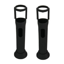 2Pcs silikonecover til JBL PartyBox trådløs mikrofon Anti-Rolling beskyttelsescover med bund af mikrofoncover sort