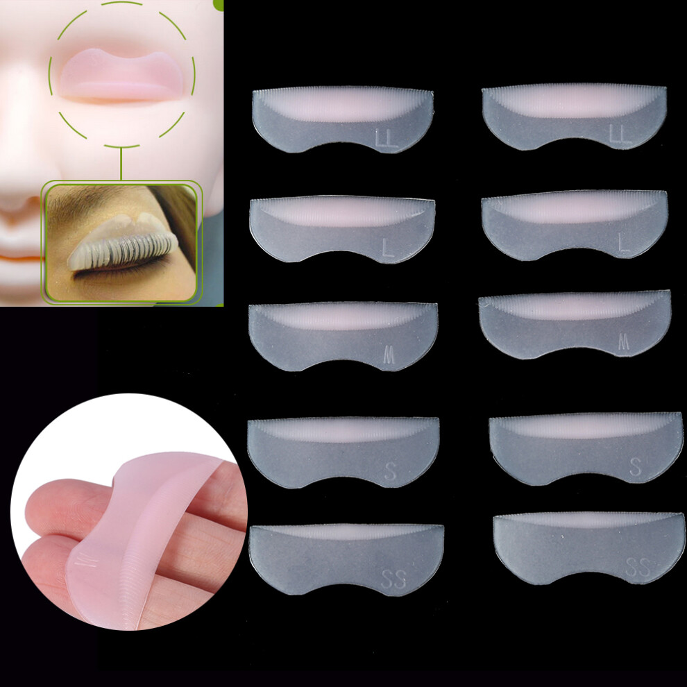 Durable Silicone Lash Curler & Pads 5 Pairs Curl & Lift False Eyelashes