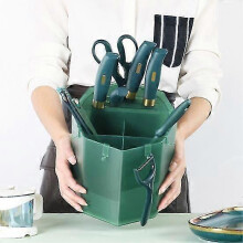 Cutter-Organizer Bequemer platzsparender Multi-Grids Nützlicher Cutter-Abflussbehälter Küchenutensilien Küchenutensilien