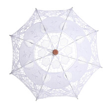 Elegant White Lace Lady Umbrella Large 38cm/60cm Wedding Parasol