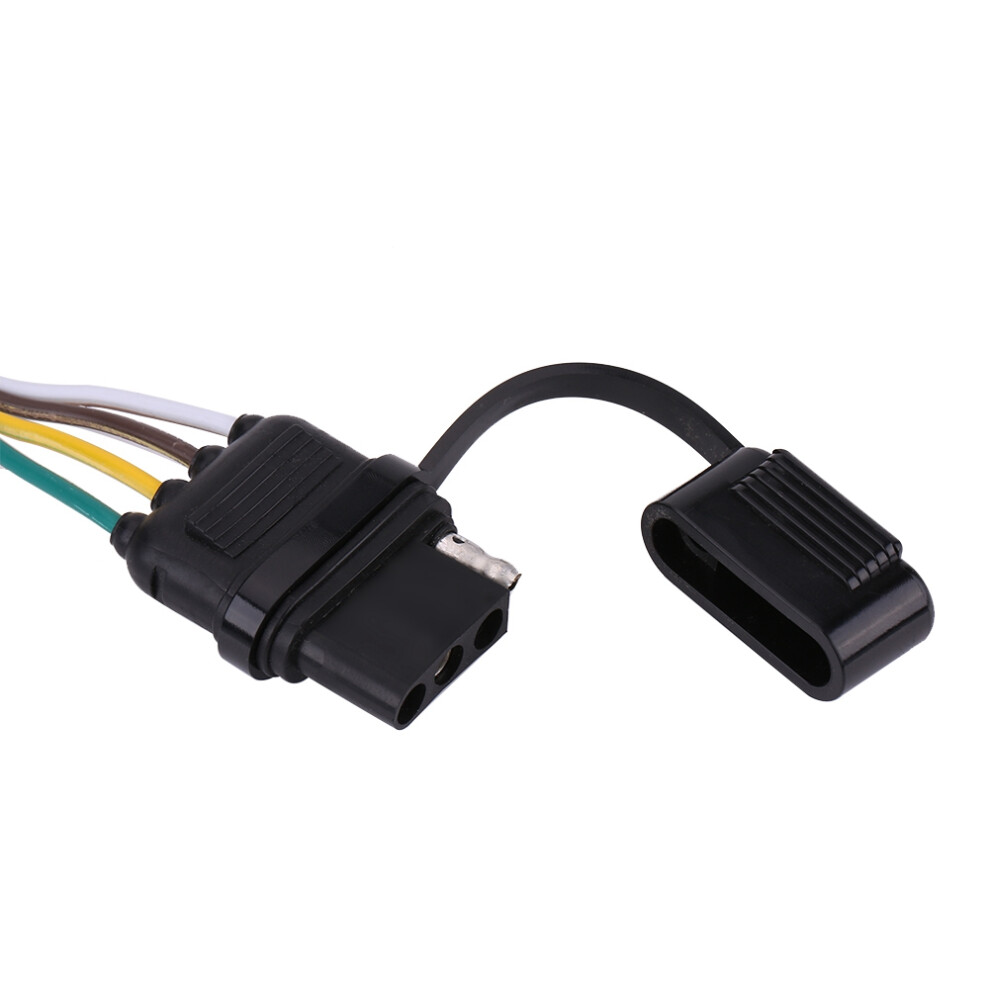 6-24V 4 Pin Flat Trailer Plug Socket Adapter For Caravan Towing 4651392928500