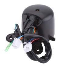 Universal Dual Motorcycle Speedometer 95x105mm Backlit Black