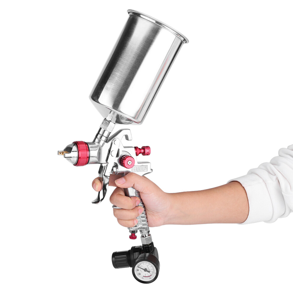 1.4Mm Nozzle 1000Cc Hvlp Gravity Feed Spray Gun With Regulator 4631392929363