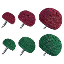 6 stk. kuppeltype slibesvamp poleringsmåtte, nylonfiberpoleringsskive, 180 grains blandet med 320 grain