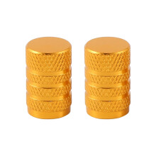 Aluminium bandklepkap, fiets, motorfiets en auto met Schrader-klep, 2 sets, goud