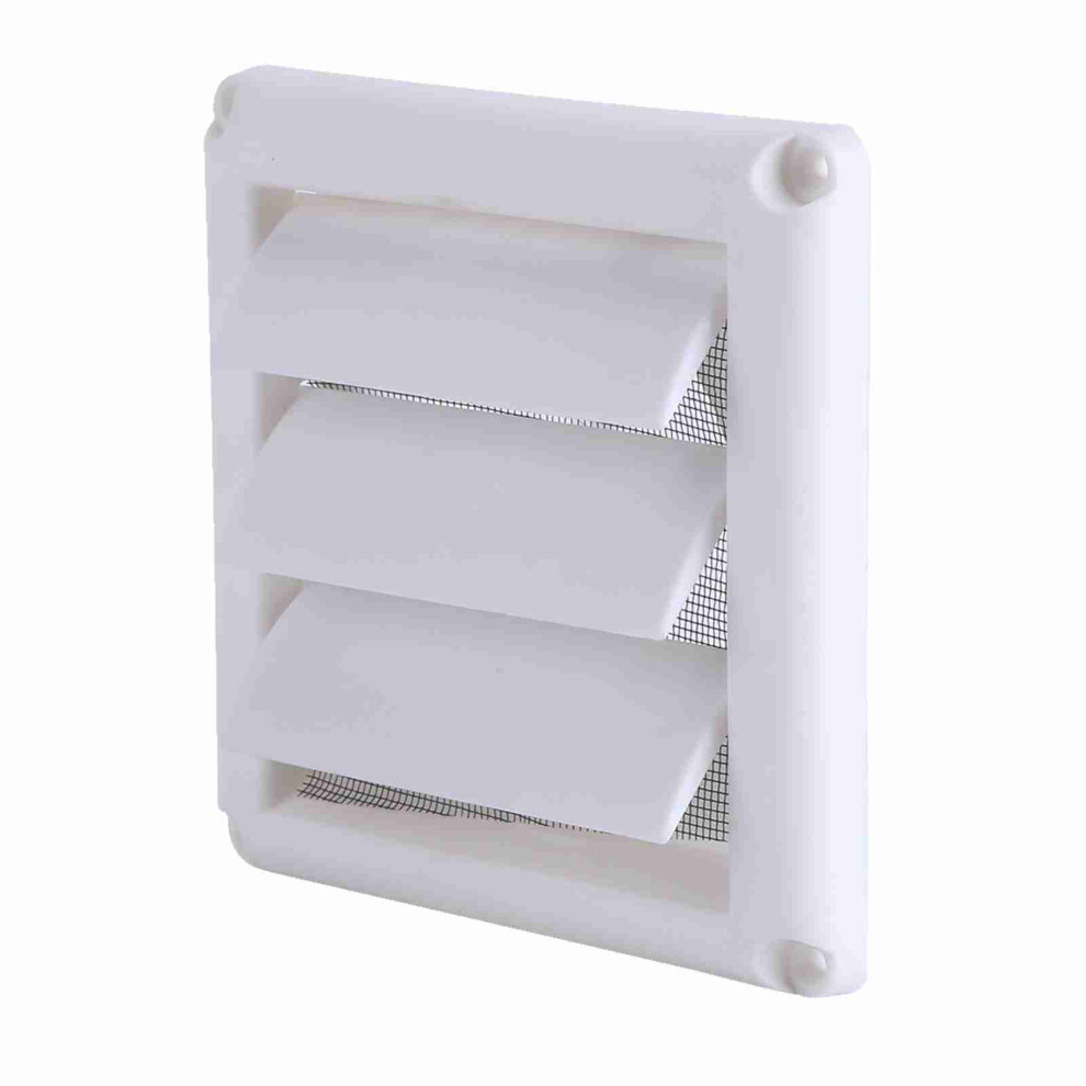 Plastic Air Vent Cover 15X15cm Wall Duct Ventilation Grille With 3 Flaps & Net 8741392930248