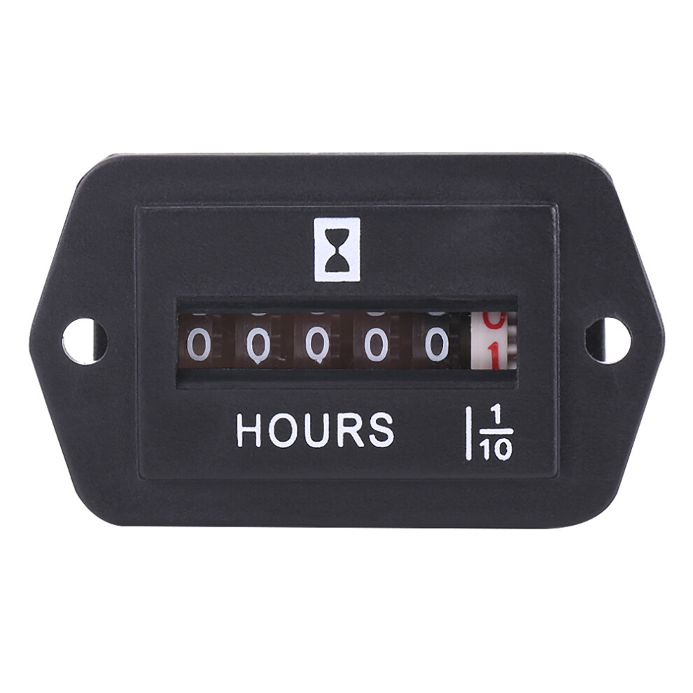 Marine & Generator Engine Hour Gauge 6-80V Mechanical Hm002 Model 3421392930268