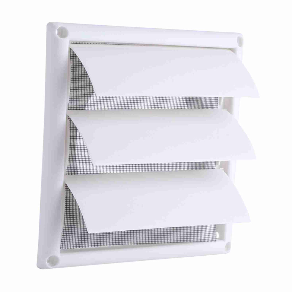 Wall Air Vent 20X20cm | Plastic Duct Cover With 3 Flaps & Mesh For Ventilation 8481392930250