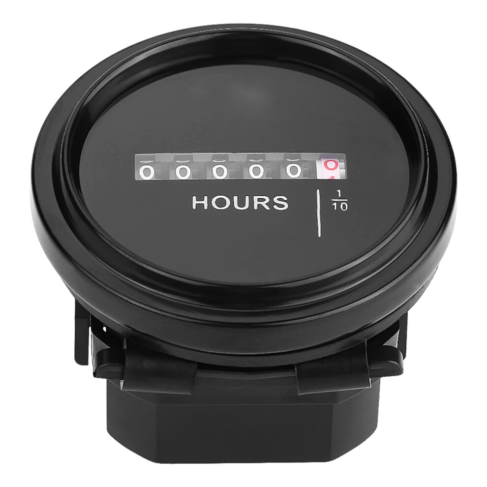 Dc 8Â80V Mechanical Hour Meter Gauge For Car, Boat, Diesel Engines 6941392930398