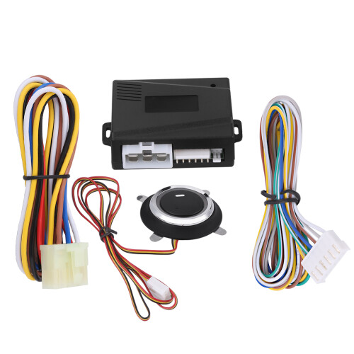 12V Universal Car Push Start Button Remote Ignition Switch Black 1
