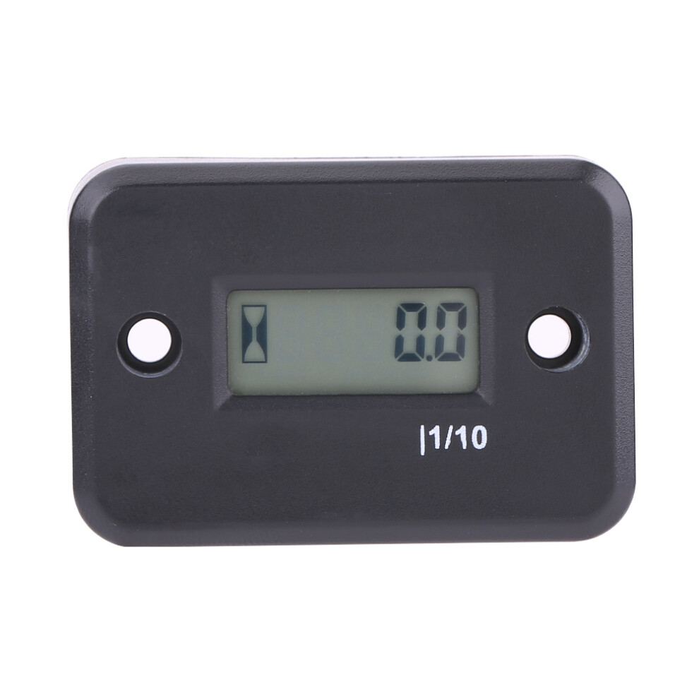 Digital Hour Meter Timer For Gasoline Engines Motorcycle Atv Mower Black 8101393045929