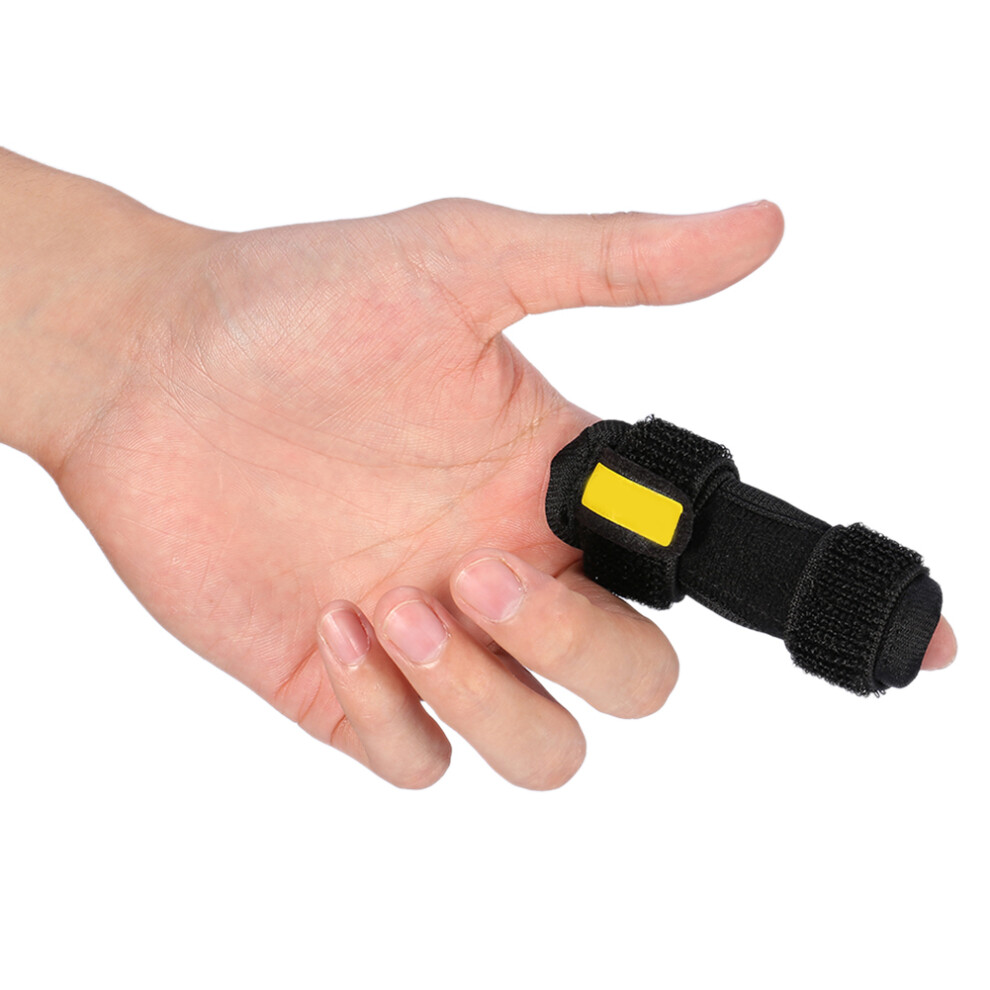Black Adjustable Trigger Finger Splint Brace For Injury Recovery,