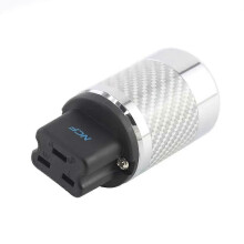 Hochwertige NCF-Carbonfaser-beschichtete 20A-Steckdose IEC HiFi English Pin-Buchse