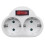 EU Standard Multiple Plug 250V 16A Double Socket Conversion Socket with Outlet Switch Plug Power Adapter Socket EU Plug 1