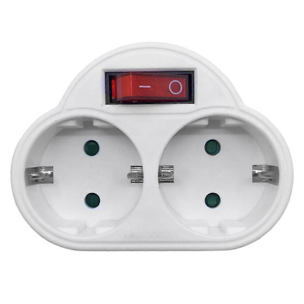 Eu Standard Multiple Plug 250V 16A Double Socket Conversion Socket With Outlet Switch Plug Power Adapter Socket Eu Plug 6935161832921