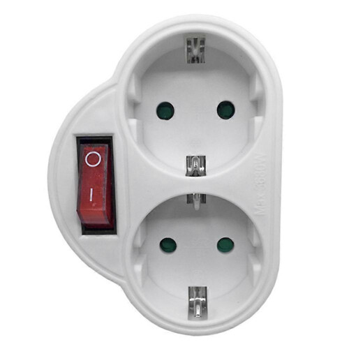 EU Standard Multiple Plug 250V 16A Double Socket Conversion Socket with Outlet Switch Plug Power Adapter Socket EU Plug 1
