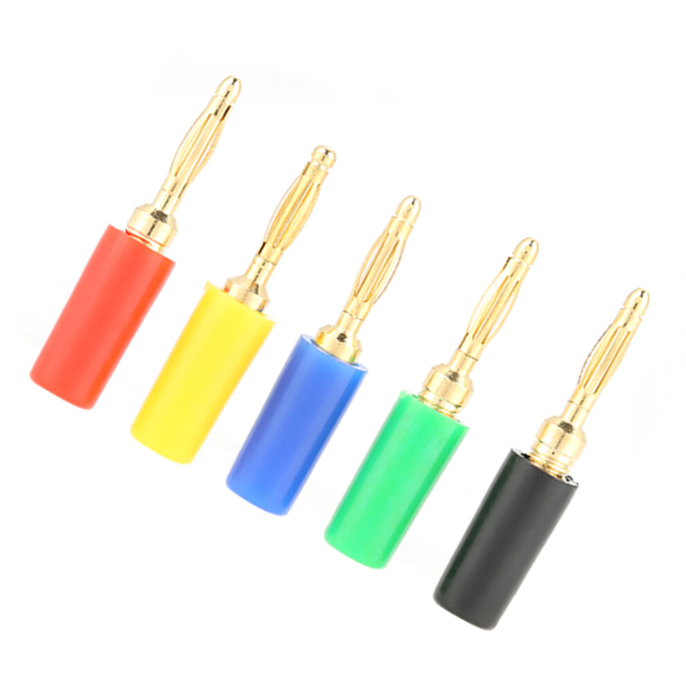 20 Pcs 2Mm Mixed Color Banana Plug Jack Test Probes For Amplifiers 5001392931854