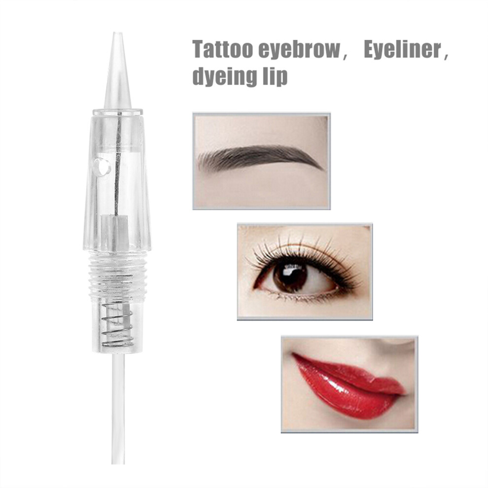 10Pcs Eyebrow Lip Tattoo Cartridge Micro Needles R3 â Sterile, Disposable