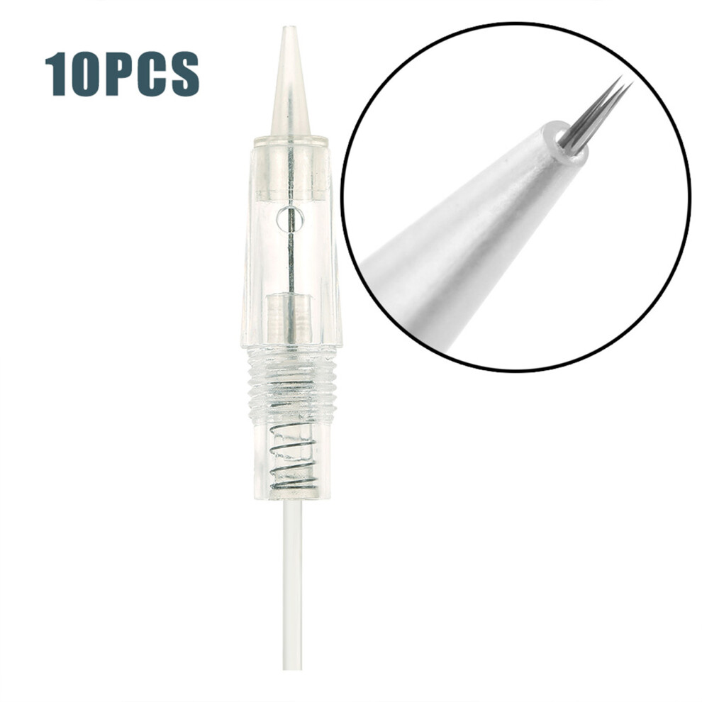 10pcs Micro Needle Cartridge for Eyebrow Lip Tattoo, Sterile, 0.2-0.25mm