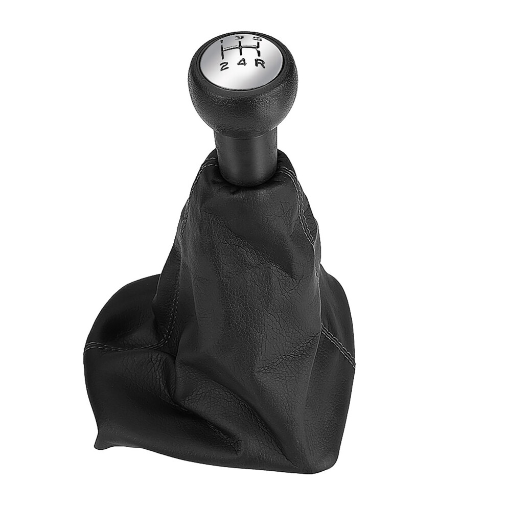 5-Speed Gear Shift Gaiter Boot Leather Cover For Peugeot 207 307 406 Black 4621392932517