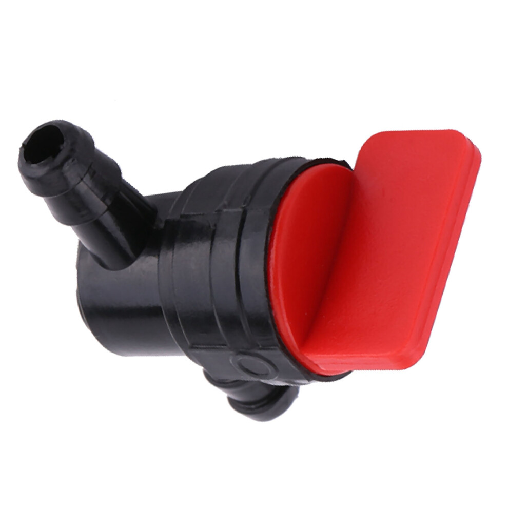Universal Plastic 6Mm Inline On/Off Fuel Tap For 1/4 Pipe Hose, & Black/Red 6951392932667