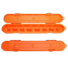 Kettensägen-Ketten-Aufbewahrungskoffer, Kettensägen-Organizer-Box für 10 Zoll 16 Zoll 18 Zoll 20 Zoll Kettensäge (Orange)