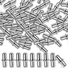 50er-Pack-Regalstifte, Metall-Nickel-Stützstifte, Schrankstützen für Möbelregale Halterungen