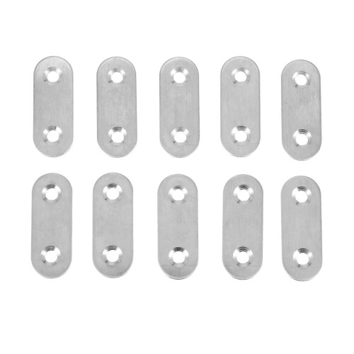 Flat Mending Plates Repair Fixing Joining Brackets 40x15mm 10pcs 1