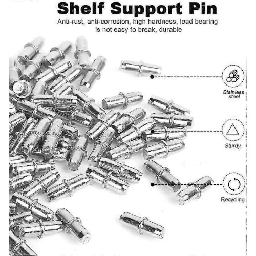 Fermole per 50 pacchetti, perni di supporto in nichel, perni di supporto per mobili, staffa 2