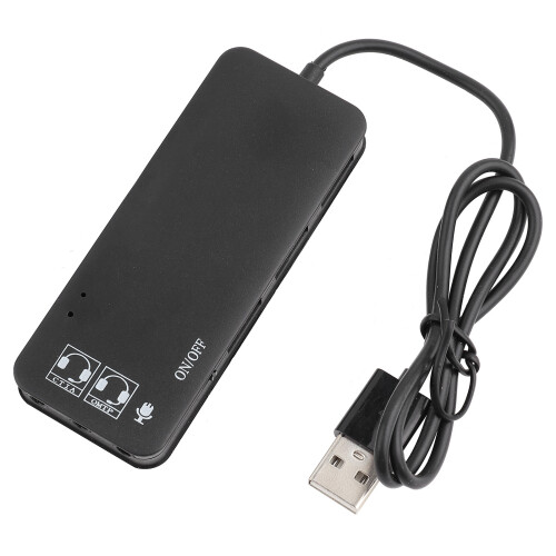 3 Port USB 2.0 Hub mit 7.1CH Audio Splitter