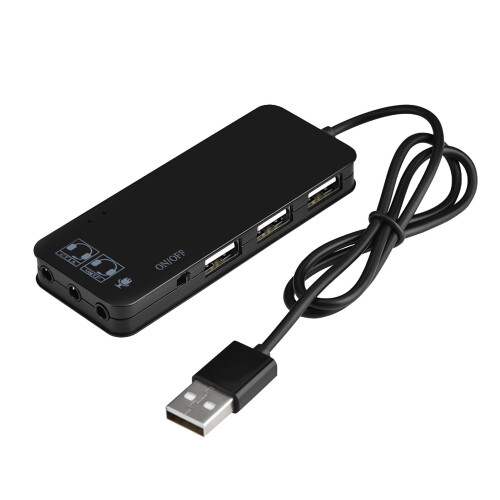 USB 2.0 Splitter 3 Port mit 7.1CH Audio Adapter 2
