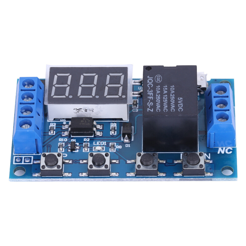 Dc 6V~30V Trigger Delay On/Off Cycle Timer Relay Switch Module W/Digit Led 7621392934389