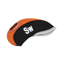 10pcs Waterproof Golf Iron Head Covers Set Black & Orange