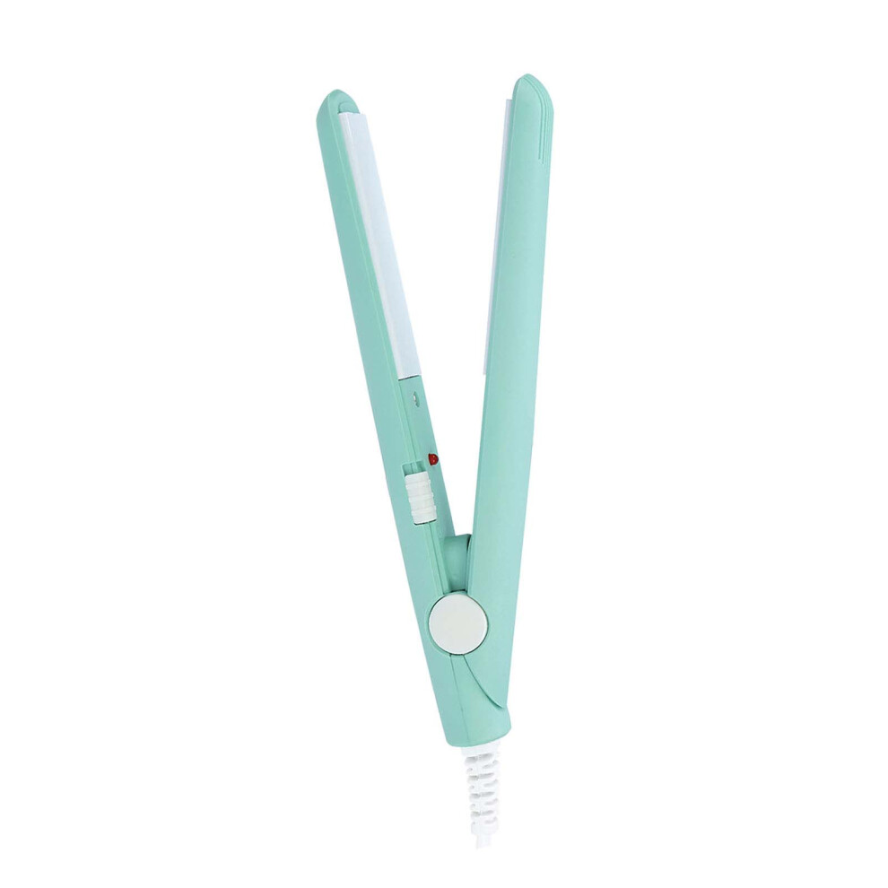 2-in-1 Mini Ceramic Tourmaline Flat Iron for Curly & Straight Hair, 190C