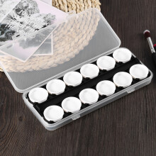 Watercolour Nail Paint Palette with Box Multi-Colour 12 Well Art Tool