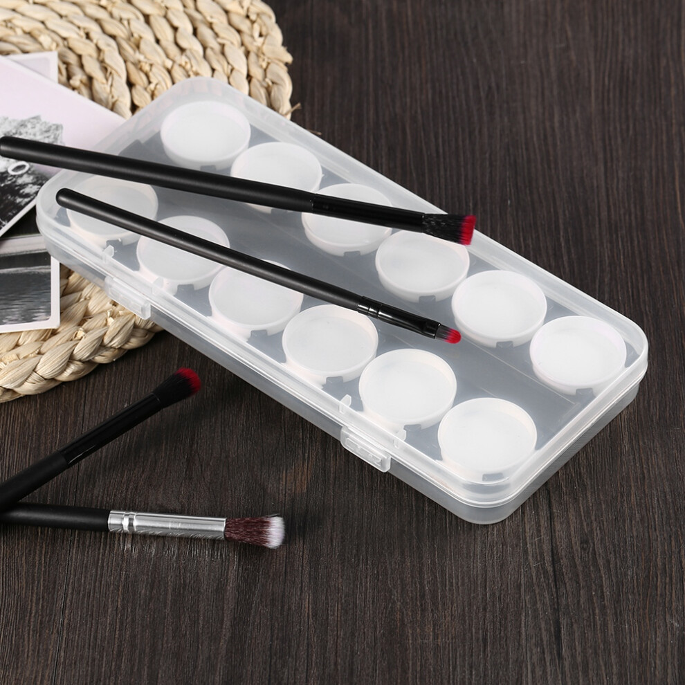 Black Compact Nail Art Palette With 24 Dishes