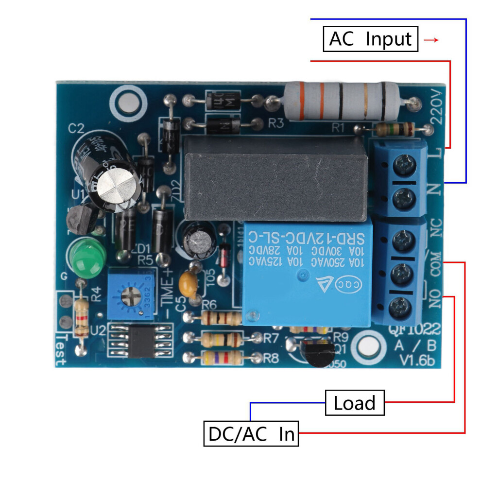 220V AC Delay Off Timer Switch 0-10 Sec