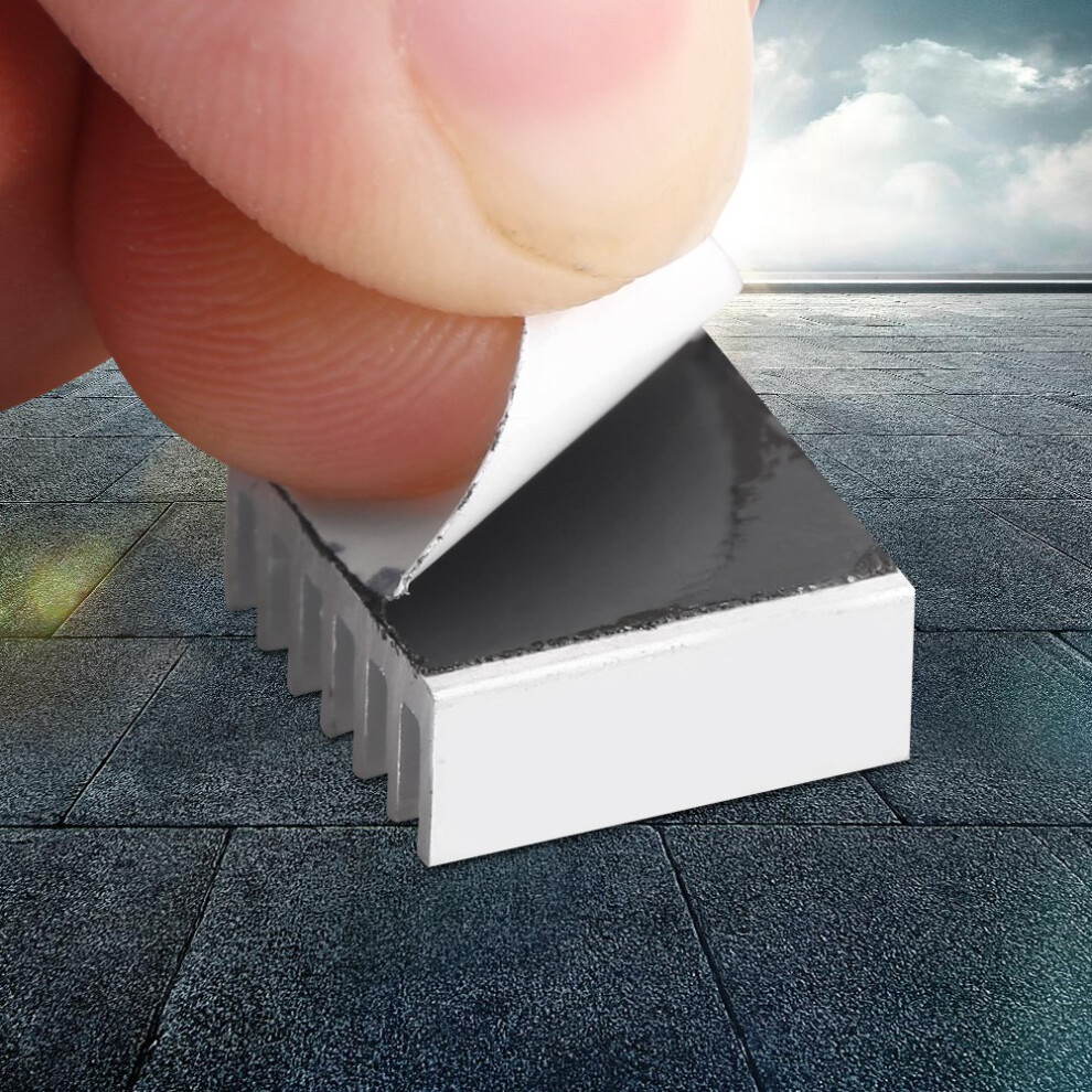 Small Aluminium Heatsink Set 12Pcs 14X14x6mm Adhesive Thermal Solution 7891393051686