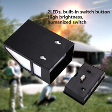 Solar Wall Light 2 LED Outdoor Garden Path Fence Yard 120x85x50mm
