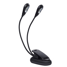 Music Stand Clip On Light with Double Arms and 6 LED Beads Portable & Bright